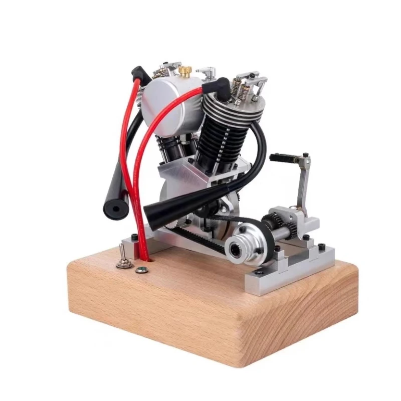 3.3CC V2Dual-cilinder Metalen Viertakt Fysieke Motor Model Wetenschappelijk Experiment Educatief Hulpmiddel Prachtig Cadeau