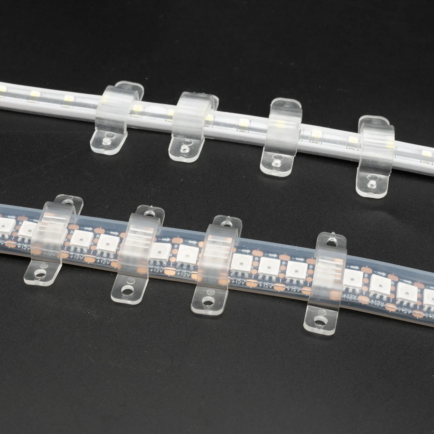 5-100PCS 10mm-16mm Fixing Clip LED Strip Plastic Buckle Soft Flexible Accessories For 110V 220V 5050 2835 COB Light Tape