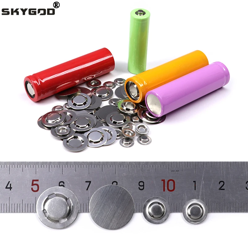 

10~2000pcs 18650 Lithium Battery Positive Spot Welding Cap Alternative Negative Electrode Flat Head Gasket Batteries Accessories