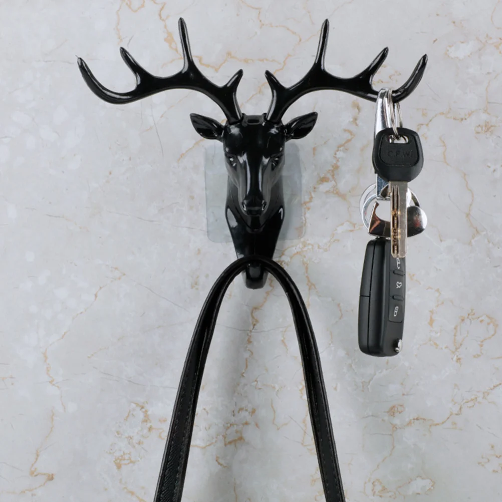 

3 Pcs Deer Wall Hook Hat Holder up Shape Decor Clothes Coat Hooks Key Organizer