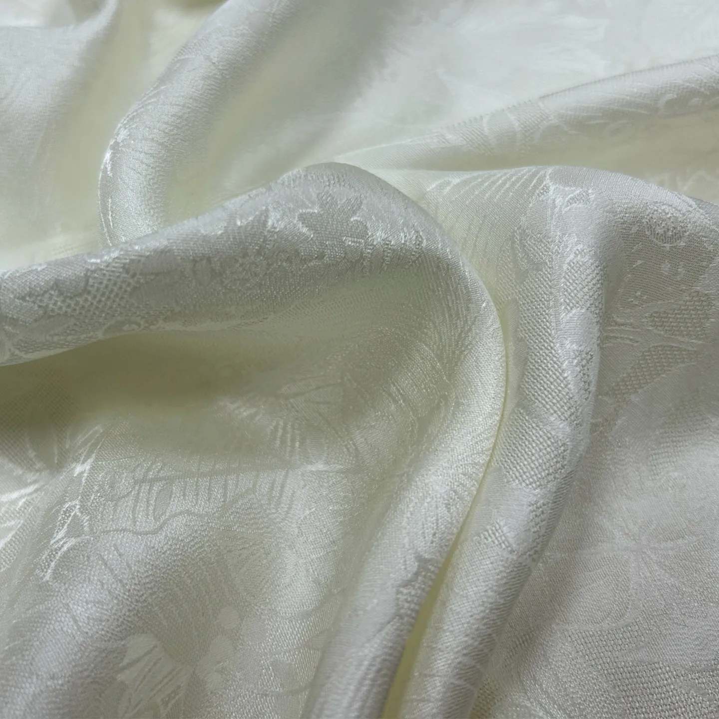 22 Momme Silk Cloth High-End Yarn-Dyed Jacquard Silk Twisted Silk Blended Fabric Cheongsam Shirt Pants