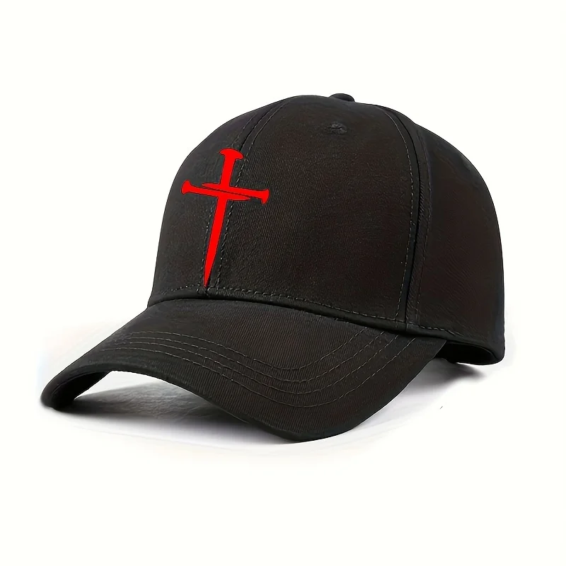 1pc Unisex Sunshade Breathable Casual Baseball Cap With Nail Cross Pattern For Outdoor Sport