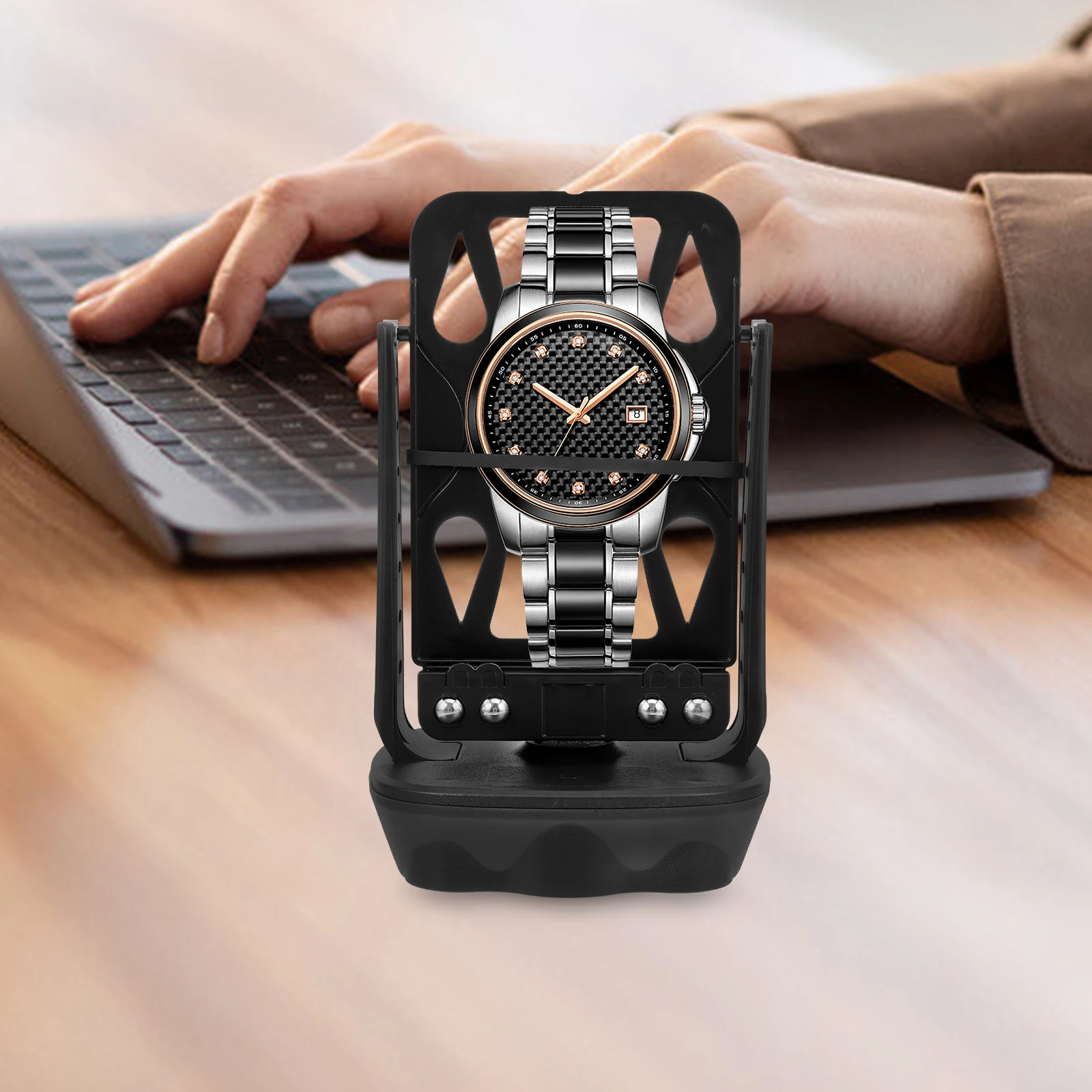 

Watch Winder Automatic Self-winding Device for Mechanical Watch USB Cable Portable Mute Household Plastic Zinc Alloy Durable