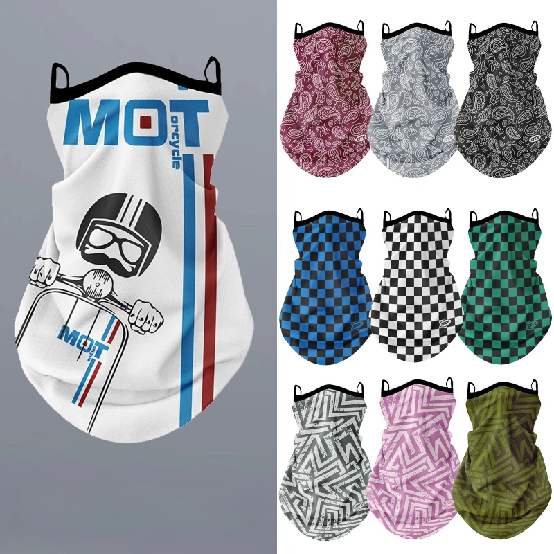 

Outdoor trail riding hanging ear triangle face towel automatic car sun shield retro sports bib