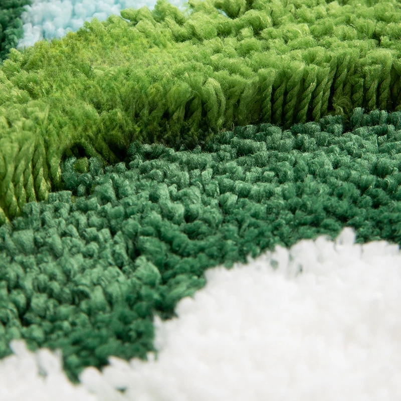 Green Moss Mat Carpets Non-Slip Bathroom Rugs Soft in Side Rug Doormat Floor Absorbent Shower Bath Bathtub Mat Room Super Water