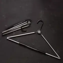 Devise Works Outdoor Camping Folding Hanger, Metal Storage Hanger Drying Hanger Hanger