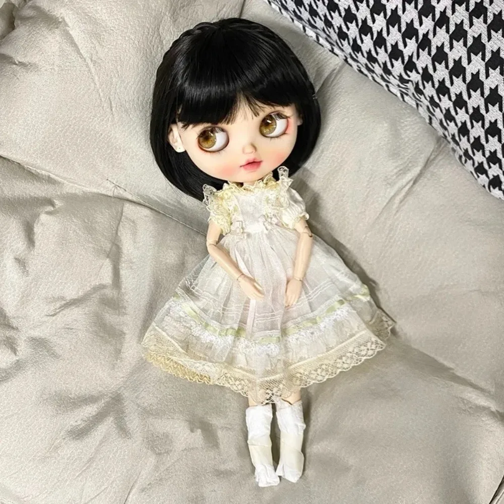 Cartoon Doll Dress Up Bangs Bobo Head Headgear BJD Doll Decoration Braided Hair Short Style Wig Fashion Doll DIY Accessories
