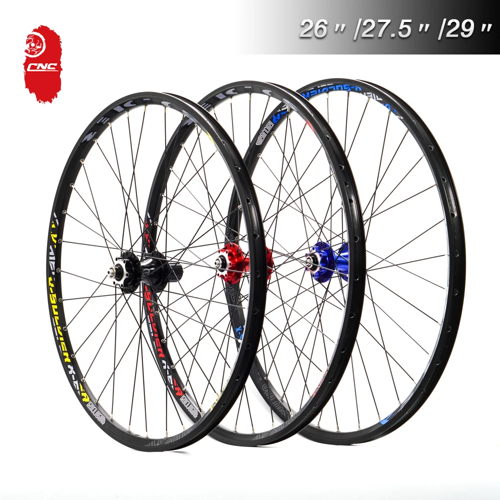 

CNC MTB Mountain Bike Wheel 26/27.5/29 Inch Front 2 Rear 4 Bearings Hub Bicycle Disc Brake Wheels 32 Holes