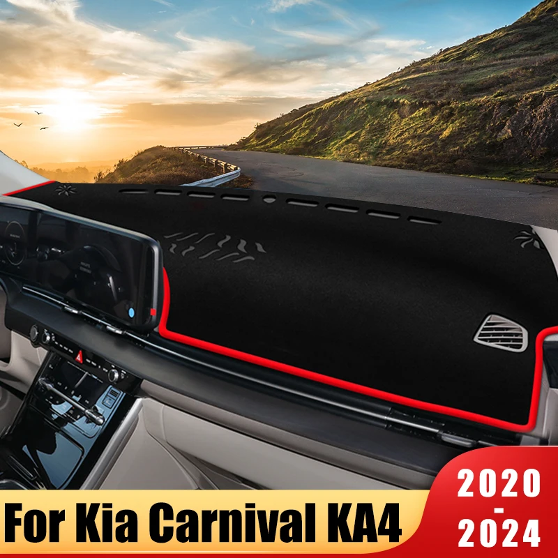 

For Kia Carnival MPV KA4 2020 2021 2022 2023 2024 Car Dashboard Sun Shade Mat Pad Instrument Panel Cover Carpets Accessories