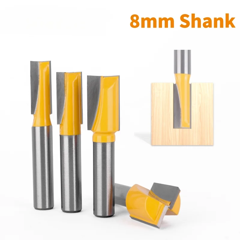 

8MM Shank Cleaning Bottom Bit Router Bit Woodworking Milling Cutter For Wood Bit Face Mill Carbide Cutter End Mill