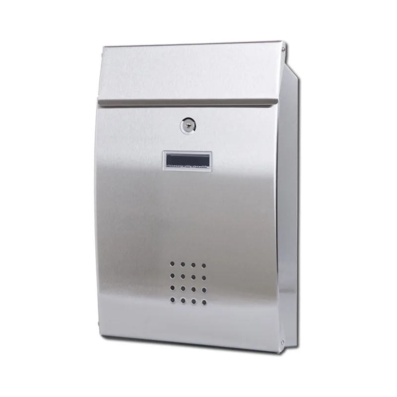 Mailbox Mailbox Outdoor Rainproof European-style Villa Stainless Steel Mailbox Outdoor Wall-mounted Suggestion Box with Lock Mai