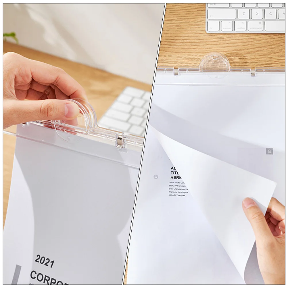 

2pcs File Office Storage Folders School Supplies For Documents Exam Papers Office Supplies File Clamps Paper Binder Document