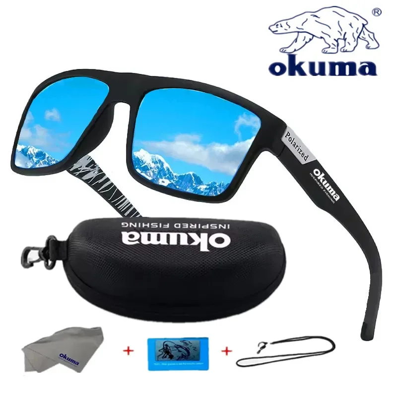 Marca Okuma, gafas de sol clásicas para hombre UV400, gafas de sol de pesca para mujer, gafas cuadradas para exteriores para hombre, gafas deportivas para conducir