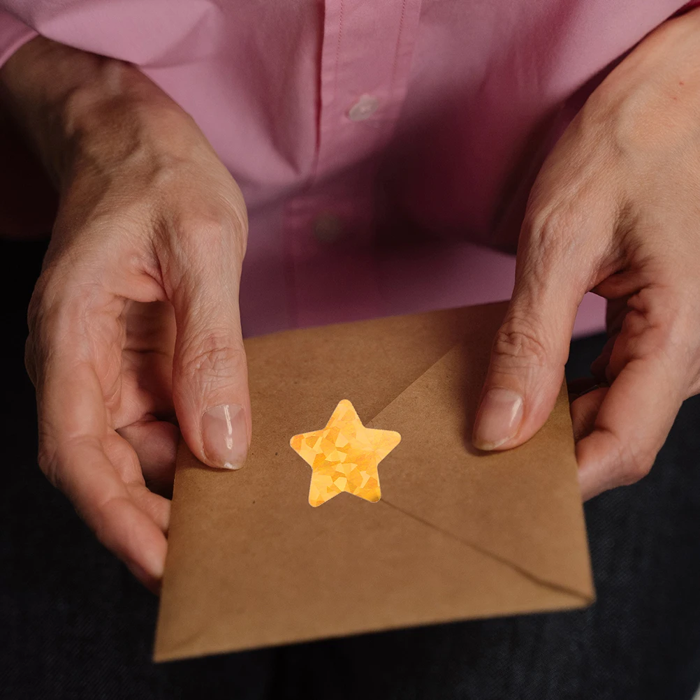 

2 Rolls Star Sticker Label Stickers for Packaging Mail Festive Envelope Seals