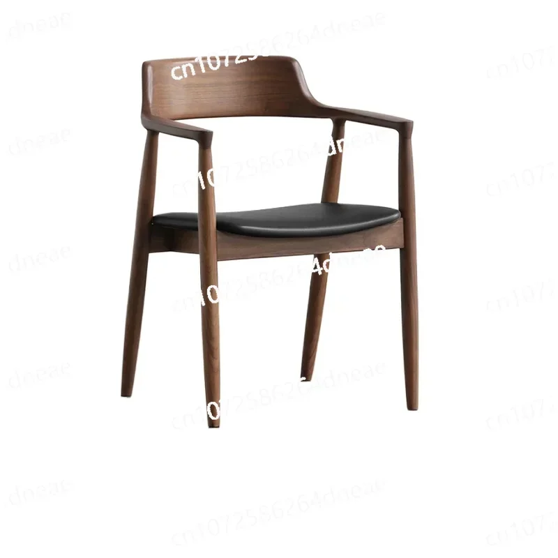 

Nordic Solid Wood Hiroshima Restaurant Coffee Restaurant Backrest Dining Chair Simple Office Conference Room Discussion Chair