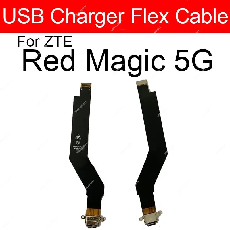 

USB Charger Dock Flex Cable For ZTE Nubia Red Magic 5S 5G NX659J USB Charging Dock Flex Cable Connector Parts