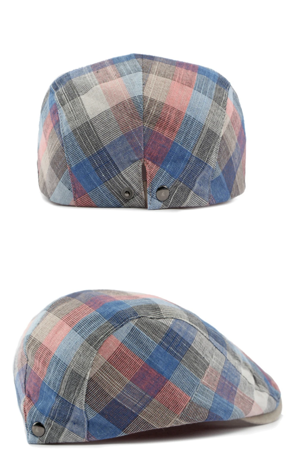HT4629 Herren- und Damen-Baskenmützen, Vintage Künstler- und Malermütze, Karierte Baskenmütze, Verstellbare Ivy-Flatcap für Männer und Frauen, Frühling/Sommer 2026 Baskenmütze – Detail 11