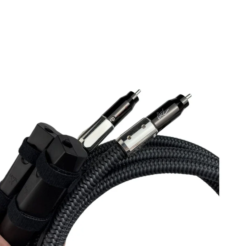 Cable RCA de alta gama WEL PSS Audio HiFi plateado 2RCA a 2RCA línea de señal para amplificador DVD VCD de cine en casa