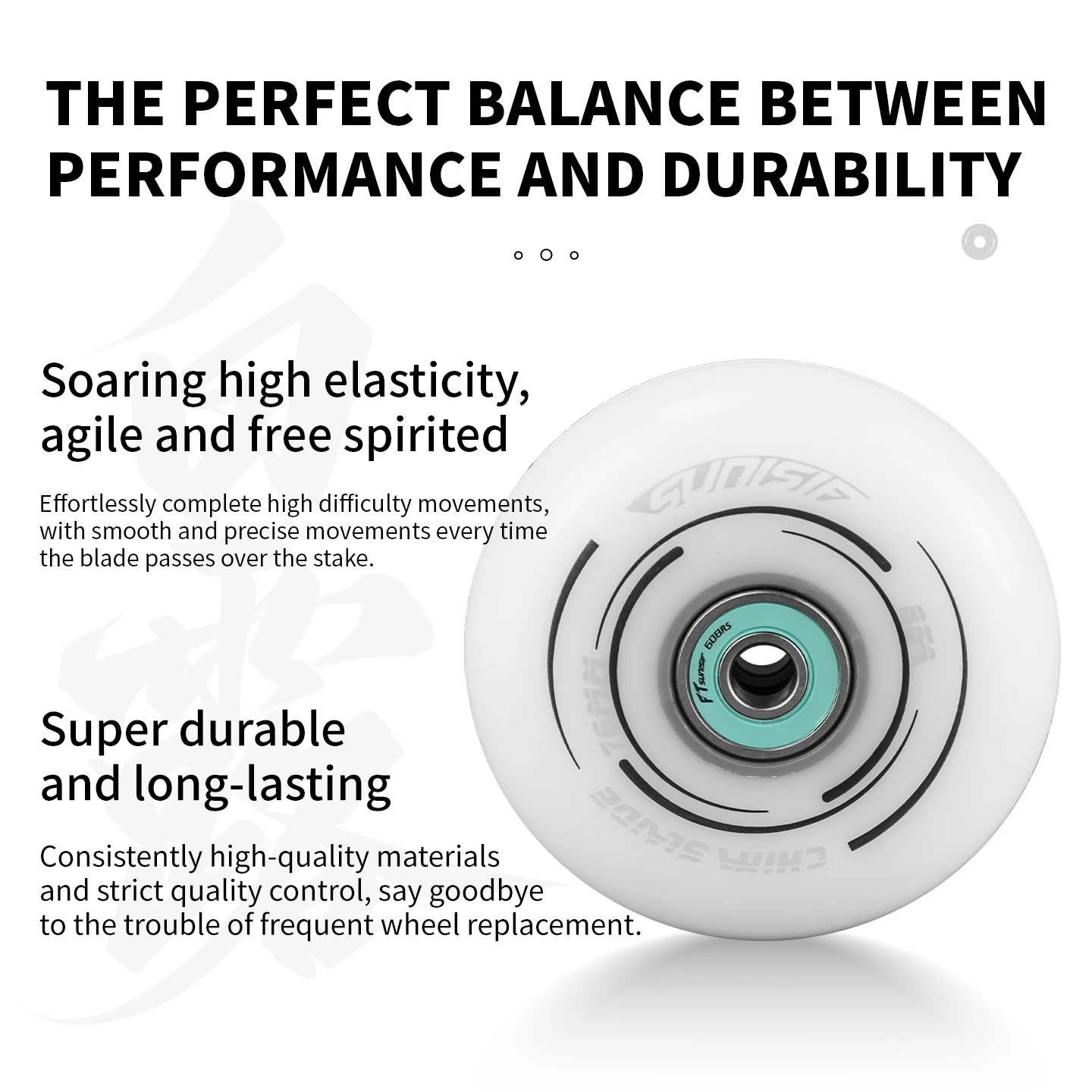 8PCS SUNISIF Inline Skate Wheels 85A Hardness 72 76 80mm Slalom Sliding Roller Skating Tires For SEBA Powerslide Patines - view 5