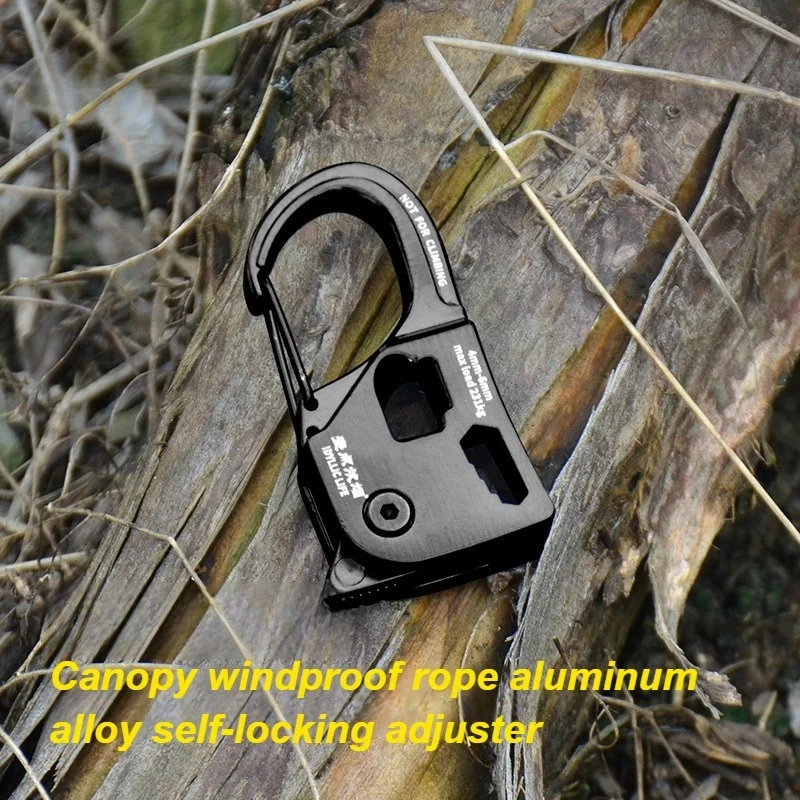 Tent Rope Adjuster Rustproof Aluminum Alloy Quick Release Self-Locking Lightweight Portable Outdoor Camping Accessories 3