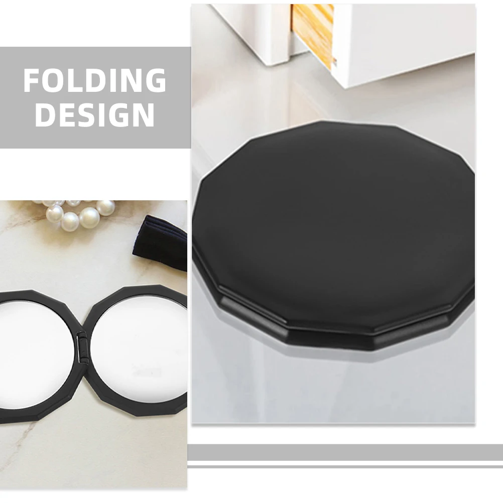 Specchio per trucco pieghevole compatto Piccolo specchio portatile tascabile da viaggio per donna con funzione di ingrandimento Specchietti a mano