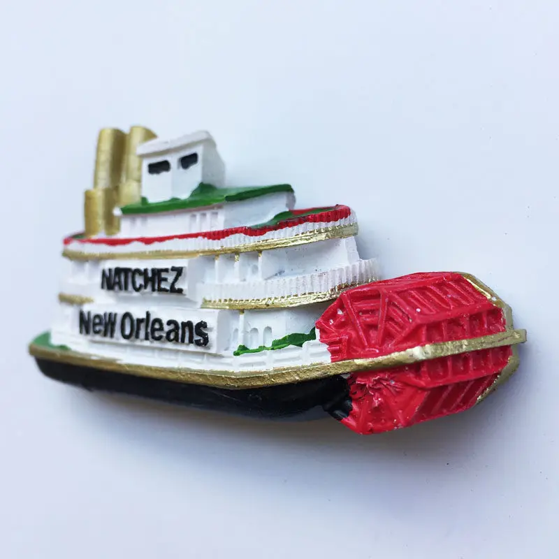 New Orleans Natchez steamship cruise travel souvenir magnetic fridge magnet collection souvenir