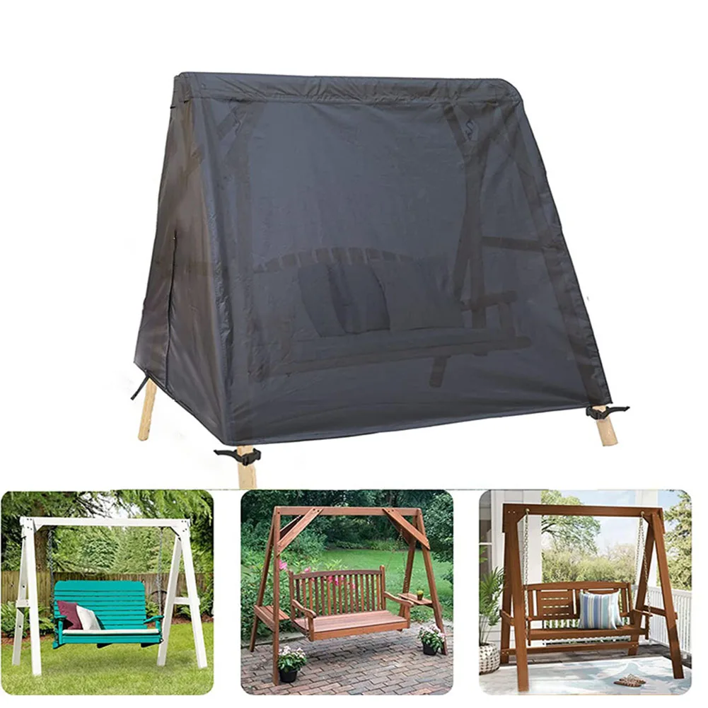 

Чехол для качелей для патио, A-образная рамка, чехлы для качелей, водонепроницаемый, устойчивый к ультрафиолетовому излучению, защита от атмосферных воздействий для уличной мебели для патио, черный цвет