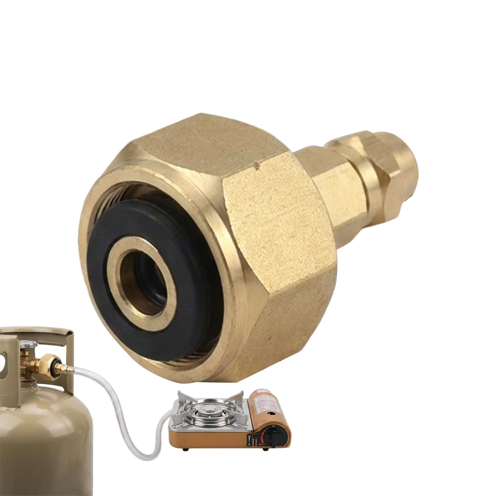 Adaptador gas camping – Conector válvula GLP estándar alemán - imagen 3
