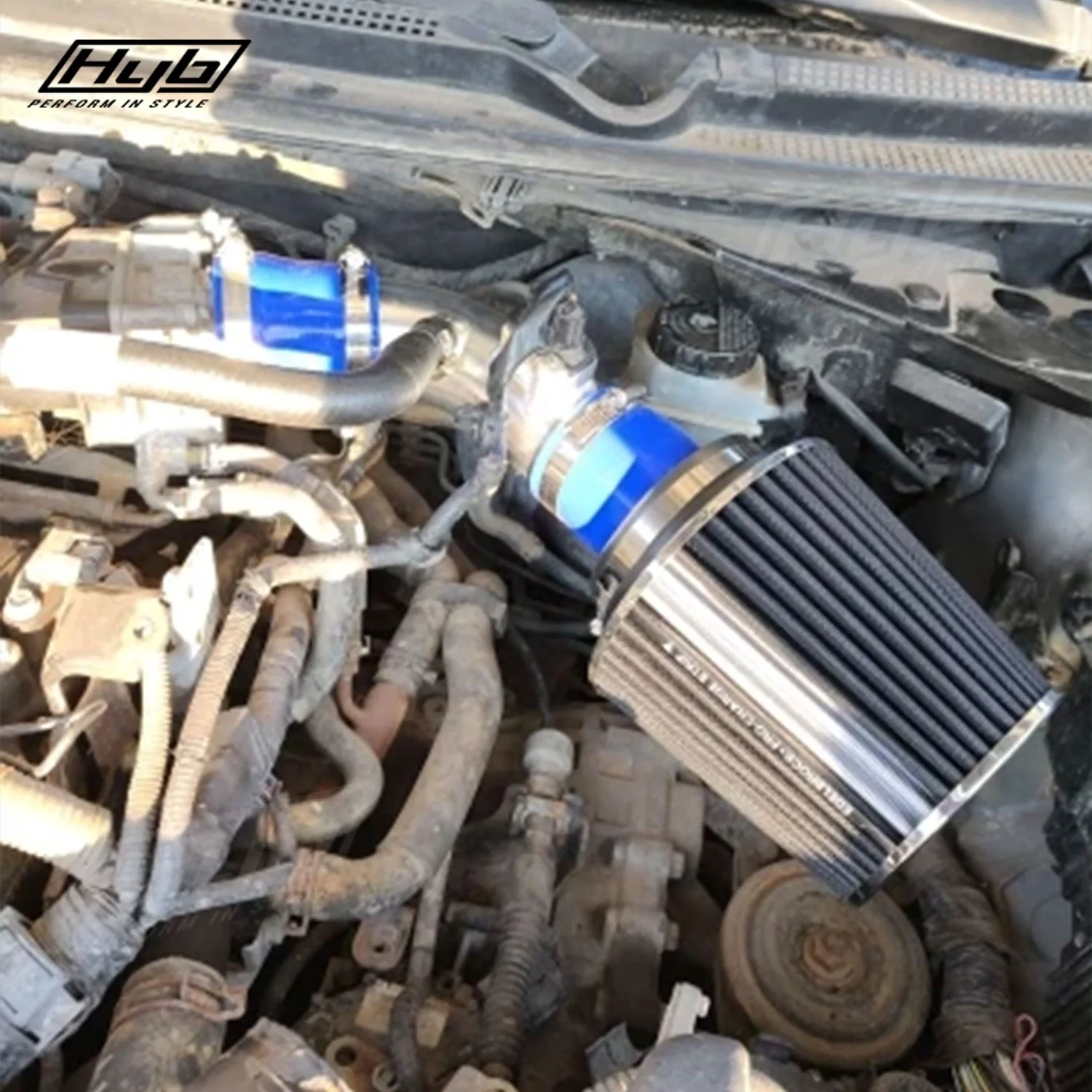 JDM سيارة تعديل كمية الأنابيب لهوندا FD1 08-11 سباق الألومنيوم كمية الأنابيب الكوع مع خرطوم السيليكون #3