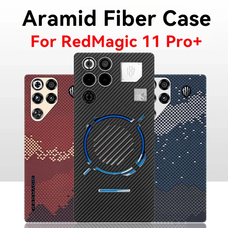 

For RedMagic 11 Pro / Pro+ Carbon Case – Aramid Fiber Ultra-Thin Cover – Magnetic-Compatible Anti-Drop Protective Shell