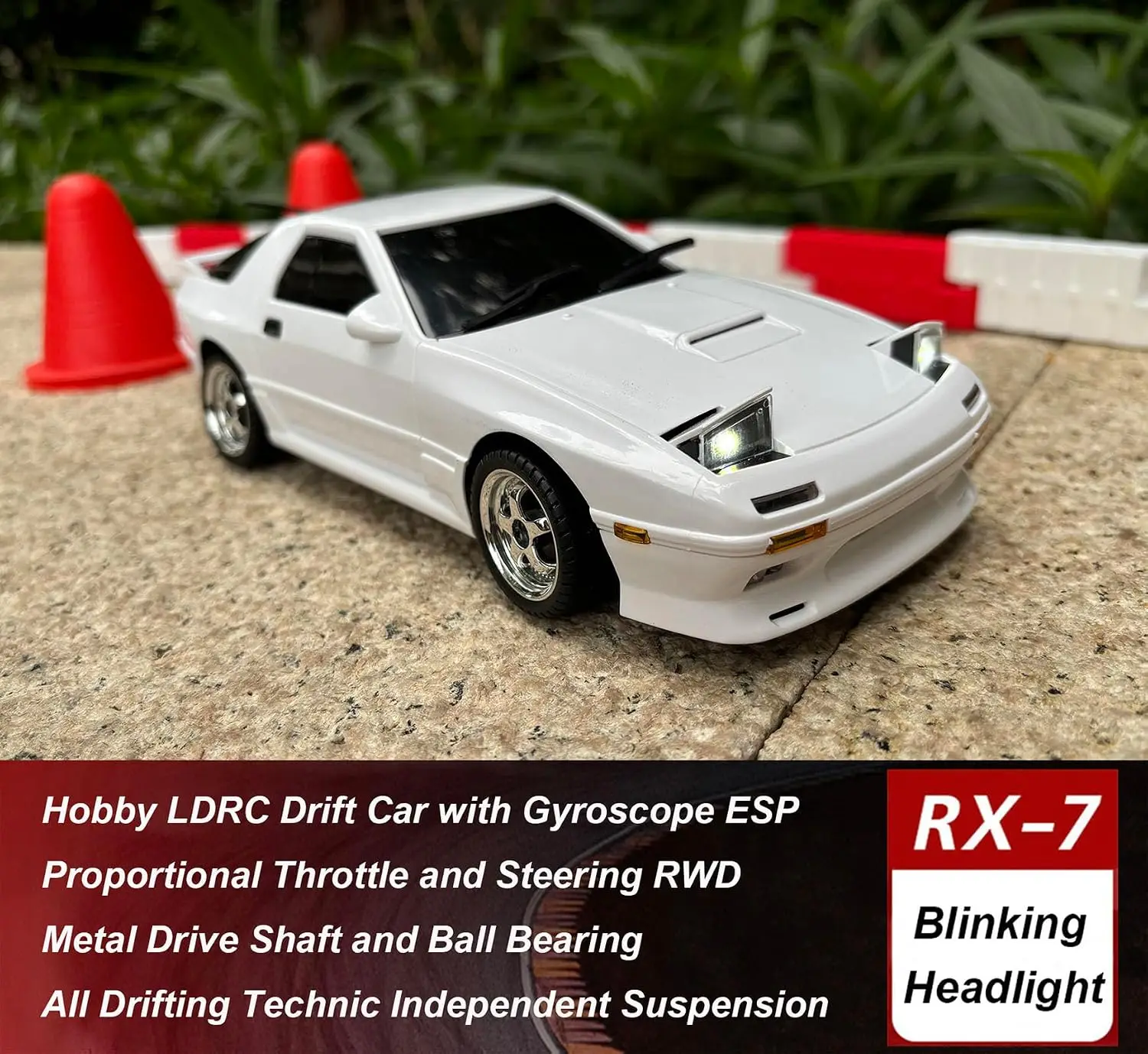 1/18 Scale RC Drift Car with Gyro Proportional Control RWD Metal Drifting And Racing Hobby Toy
