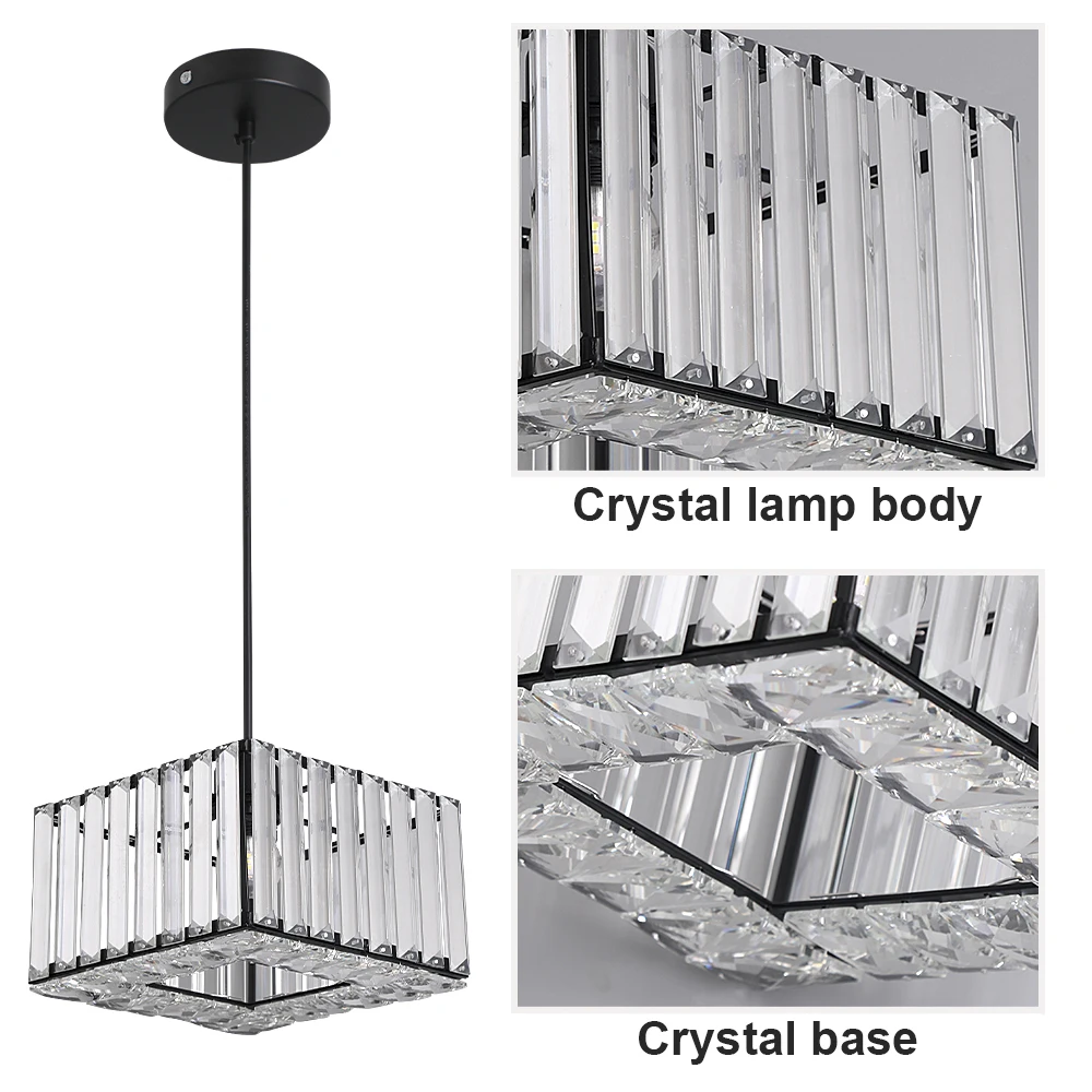 Led Pendant Light Modern Crystal Chandelier Kitchen Island Ceiling Lamp Dining Table Lustre Aisle Home Decor Corridor Fixture