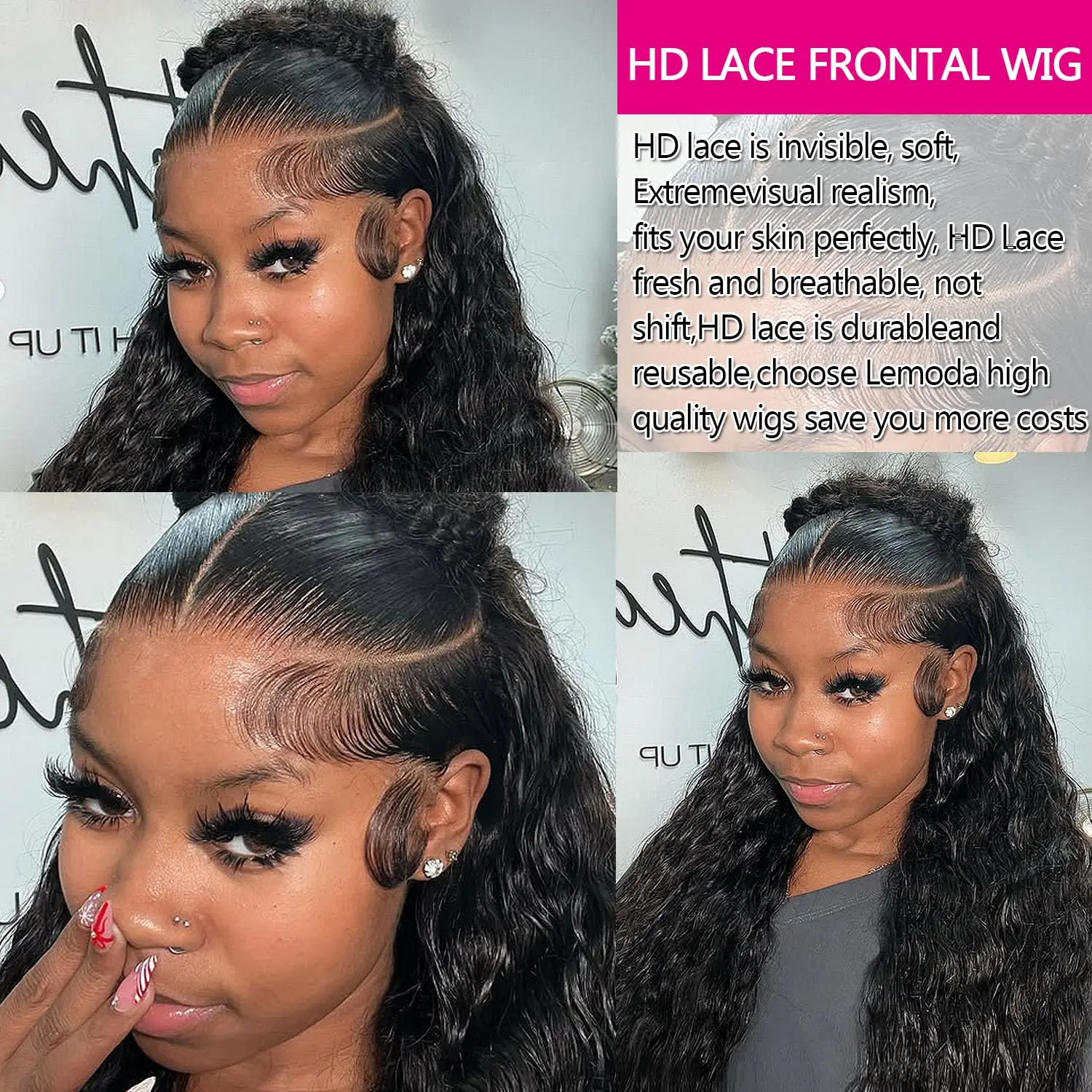 Lemoda 30 بوصة 13x6 كامل الدانتيل الباروكات الأمامية 200% الكثافة 15A موجة عميقة الباروكات شعر الإنسان HD الدانتيل الباروكات الأمامية قبل قطعها شعر مستعار