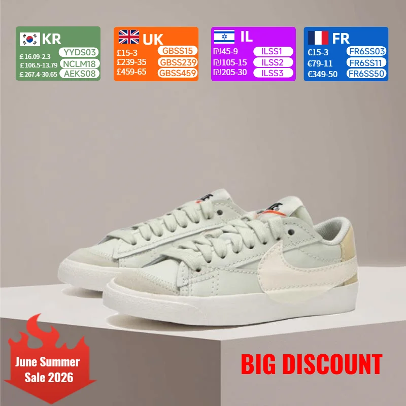 

Nike Blazer Unisex Retro Casual Sneakers Classic Vintage Comfort Cushioning DQ1470-004