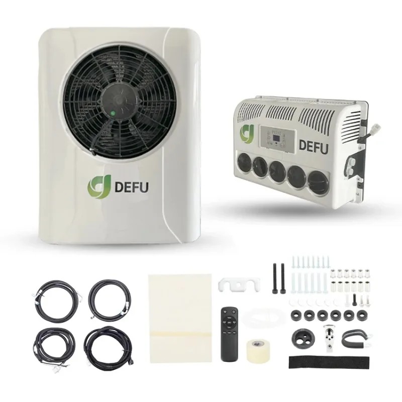 فان جرار كهربائي تكييف هواء آخر صغير 24 فولت 12 فولت وقوف السيارات 12 فولت شاحنة مكيف الهواء #1