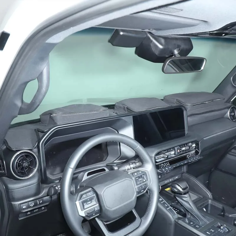 

Suetlcoity For Toyota Land Cruiser Prado 250 LC250 2024-2025 Car Dashboard Sunscreen Pad with Zipper Storage Bag Car Accessories