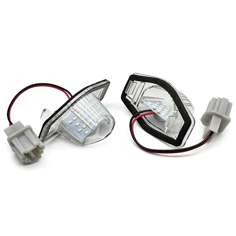 2Pcs LED License Plate Light For Honda Fit/Jazz Odyssey CR-V HR-V Insight Stream Freed FR-V Number Plate Lamp