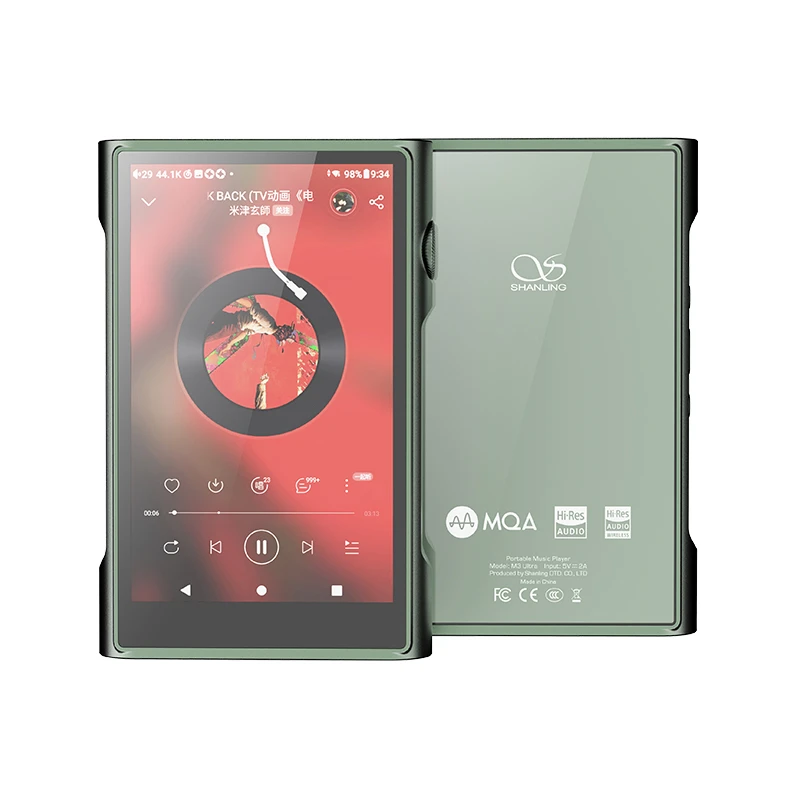 SHANLING M3 Ultra Hi-Res Android10 Portable HiFi Music MP3 Player DAP 8-Core QS 665 CPU Bluetooth5.0 Dual ES9219C DAC DSD256 M3U