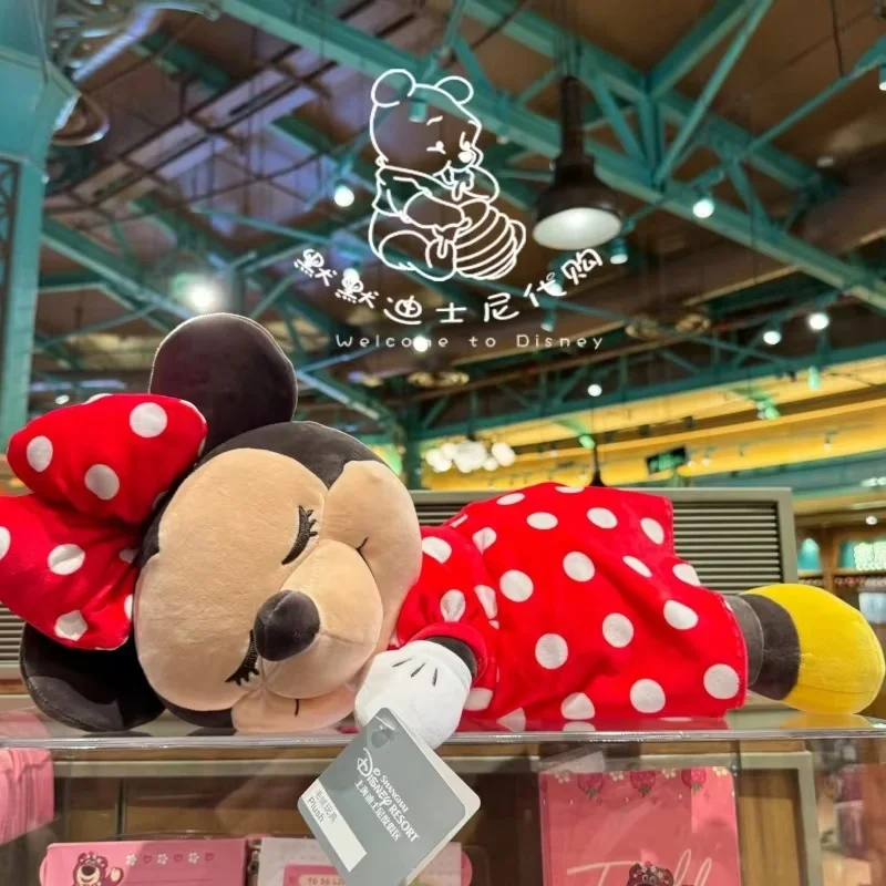 Original Disney Mickey Mouse Minnie Plush Lying On Tummy Toys Throw Pillow Home Decorations Children Birthday Christmas Gift Toy view 3