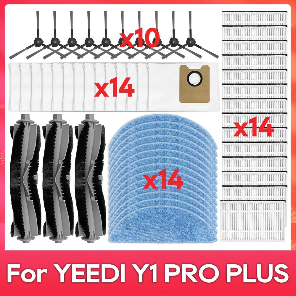 متوافق مع (ECOVACS YEEDI Y1 PRO PLUS) فرشاة جانبية فلتر Hepa ممسحة قماش ملحقات قطع غيار مستهلكات