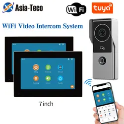 วิดีโอ Intercom Doorbell Multi Touch Screen Monitor 1080p 2.4G Wifi ประตู Bell กล้องประตูโทรศัพท์ระบบสําหรับ Home Tuya Videophone