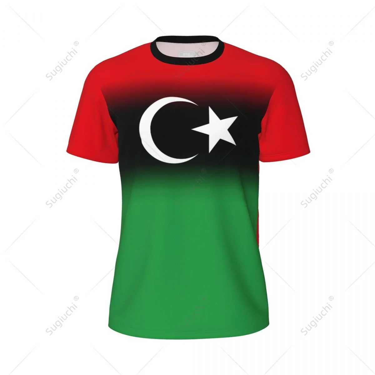 Sports Mesh T-shirt Libya Flag For Running Bike Soccer Tennis Football Fitness Tees 3D Printed Custom