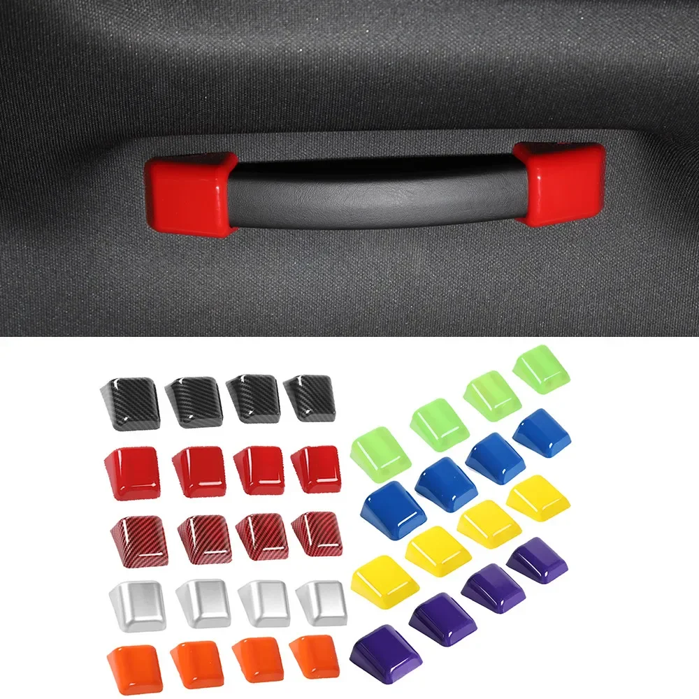 

4Pcs ABS Interior Car Top Roof Grab Handle Panel Cover Decorative Trim Fit for Dodge Challenger 2010-2023 Accessories