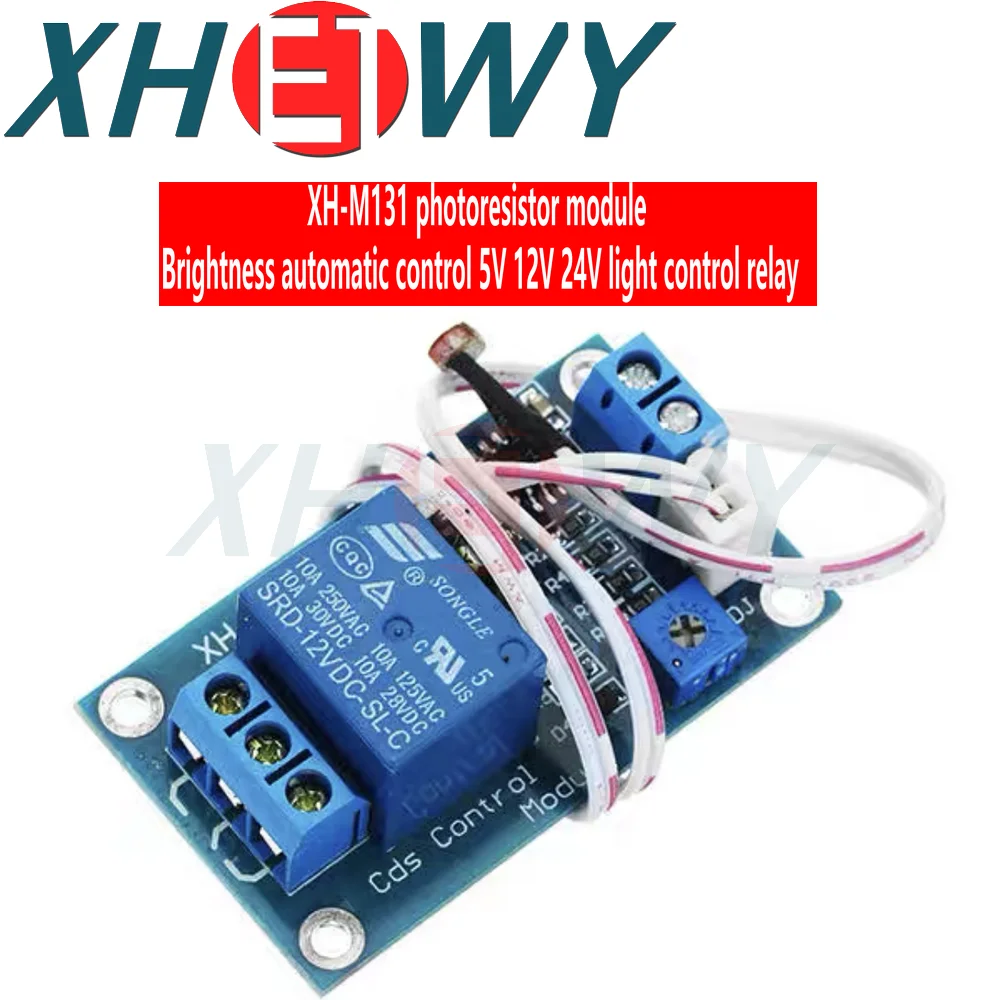 XH-M131 DC 5V 12V 24V 10A Light Control Switch Photoresistor Relay Module Detection Sensor brightness Automatic Control Module