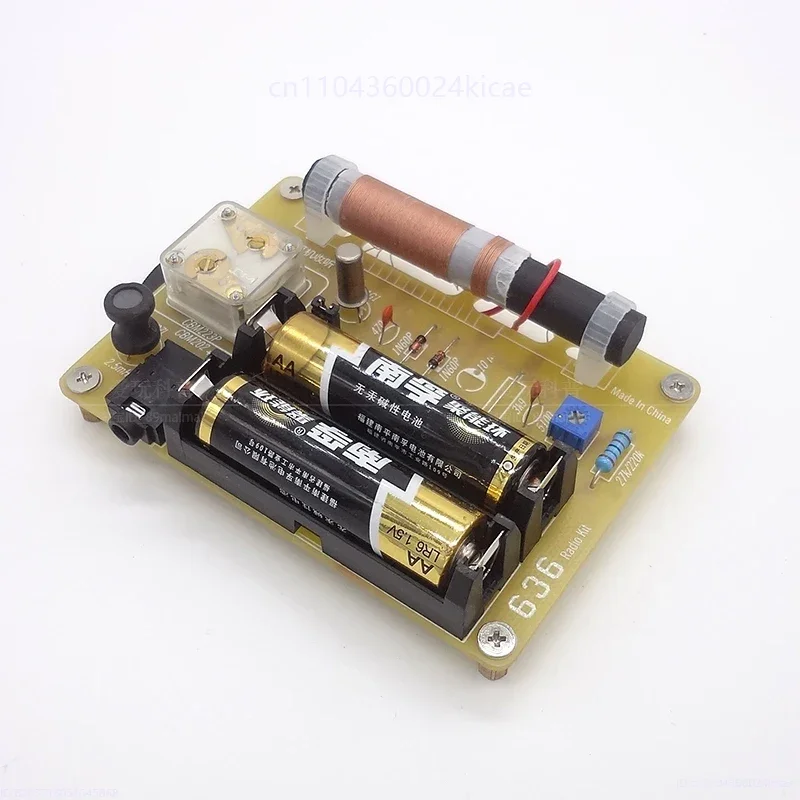 636 Single Tube Semiconductor Radio Circuit Board DIY Kit Rifle Regenerative Direct Amplifier Assembly Small Production