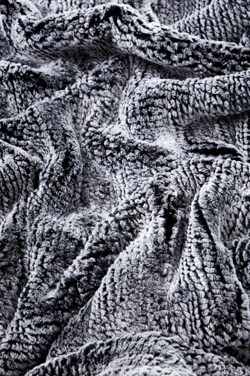 Luksusowe koce 52X72 cali Rex Rabbit Blankets Knitted Rex Rabbit Fur Throw Bedcover Faux Fur Throw White