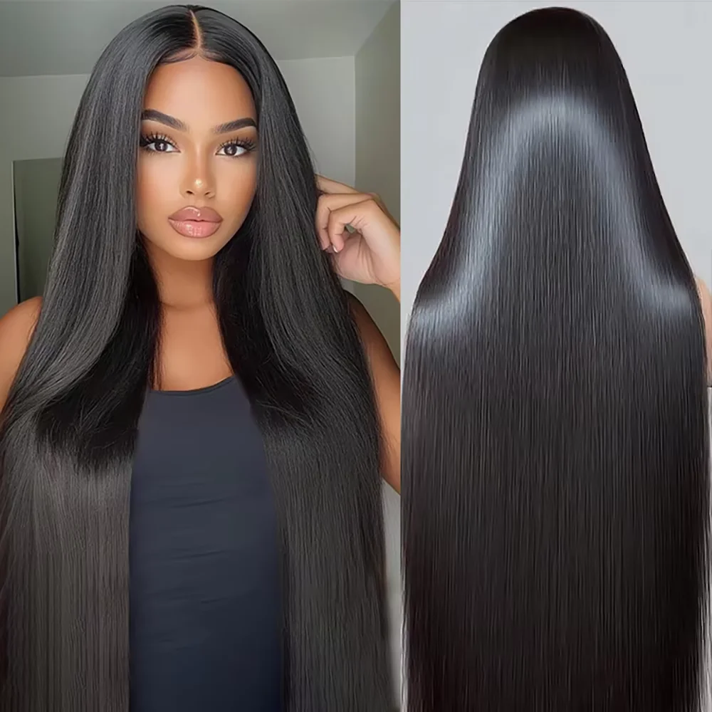 46 Zoll 220 Dichte seidig gerade 13x6 HD Lace Frontal Perücken für Frauen 13x4 brasilianische Remy Haar Perücken Echthaar Perücken natürlich