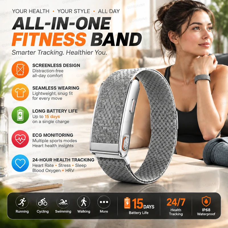 Health Wellness Bracelet - سوار صحي ذكي جديد وعصري، مزود