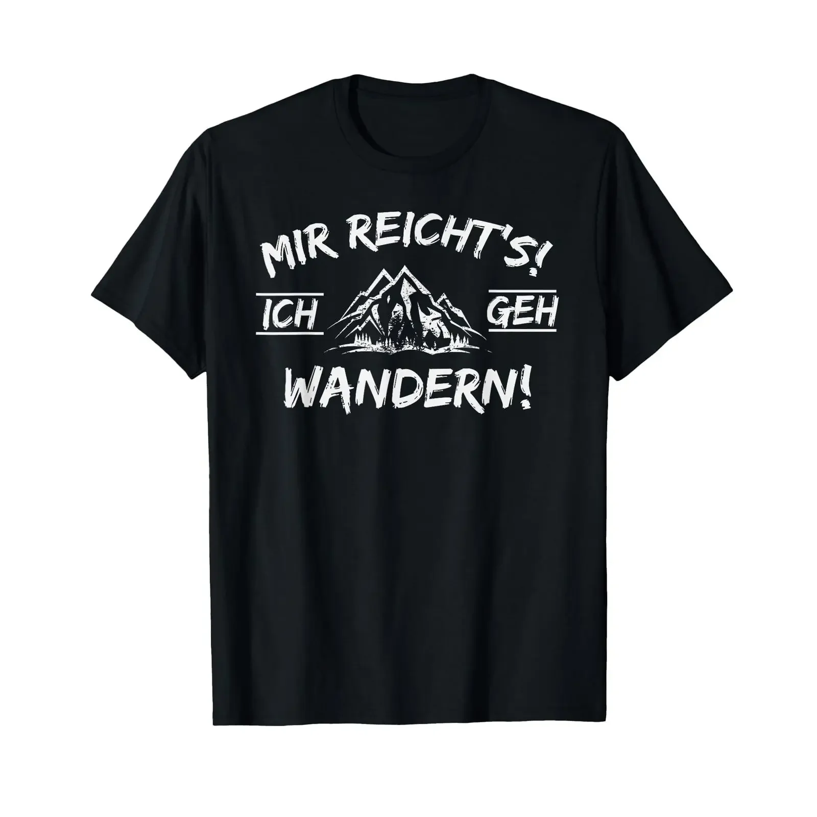 Футболка Mir Reichts ich geh wandern с принтом гор Альп, винтажная, с эффектом потертости, повседневная, модная, удобная