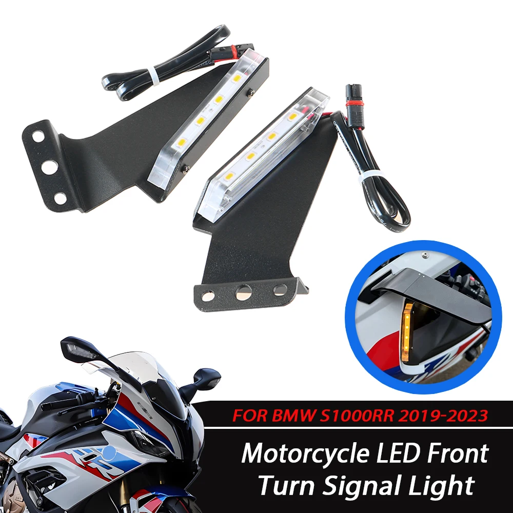 Motorcycle LED Front turn signal Light Invisible Wing Indicator Lamp For BMW S1000RR 2019-2023 Modified Accessories